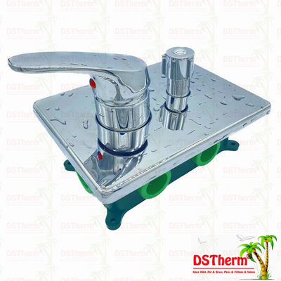 Quatro válvula de chuveiro quadrada do misturador do painel PPR das maneiras para mercadorias sanitários