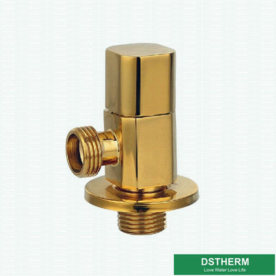 Válvula de ângulo de bronze polonesa da água do ouro fixado na parede luxuoso dos acessórios do banheiro com” linha G1/2