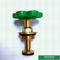 Punhos plásticos verdes com os cartuchos de bronze da válvula para Ppr e a válvula de parada de bronze