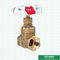 Válvula de porta de bronze personalizada do estilo grande de OEM&amp;ODM BSPT NPT com o punho branco vermelho do ferro