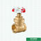Válvula de porta de bronze personalizada do estilo grande de OEM&amp;ODM BSPT NPT com o punho branco vermelho do ferro