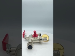 Bibcock externo de latão cromado com alça de aço