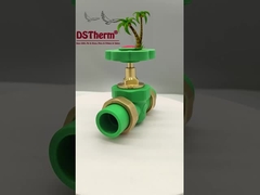 PPR tri-dimensional válvula de bola dupla de união exposição instalação tamanho personalizado