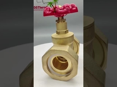 Válvula de porta da União de latão com alça de ferro fundido vermelho de alto fluxo 1/2 