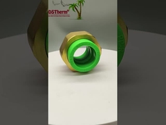 Conector de dupla união de dupla cabeça de rosca verde PPR resistente a altas temperaturas