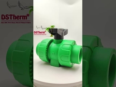 Bomba de bloqueio PPR válvula de bola de dupla união com bola de plástico S2.5 20-63MM LOGO personalizado