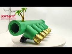 PPR Brass Red 5 Ways Manifolds Logotipo personalizado e cor 20mm