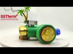 Manifolds PPR com válvula de bola Água quente e fria Azul 3 maneiras Manifolds Logotipo personalizado e cor 25mm