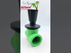 Ppr Válvula de parada prateada em preto Valva de latão Núcleo de válvula Eletróforético Revestimento preto Dimensão personalizada