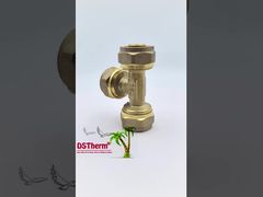 Dos encaixes de bronze rosqueados iguais do T Pex cor de bronze peso personalizado Logo Screw Fittings Middle