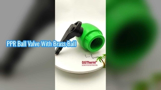 Alça de ondulação de bola de latão com válvula de esfera PPR durável