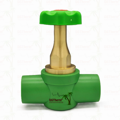 Válvula de esferas PPR de cobre-plástico de luxo resistente à corrosão