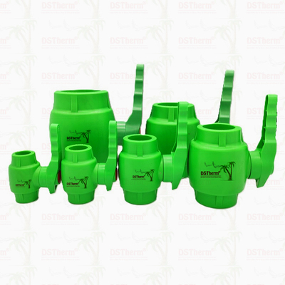 PPR válvula de esferas de plástico com manobra de balanço e manobra de balanço de esferas de latão ergonômica 20-63mm