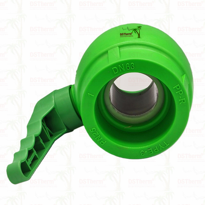 PPR válvula de esferas de plástico com manobra de balanço e manobra de balanço de esferas de latão ergonômica 20-63mm