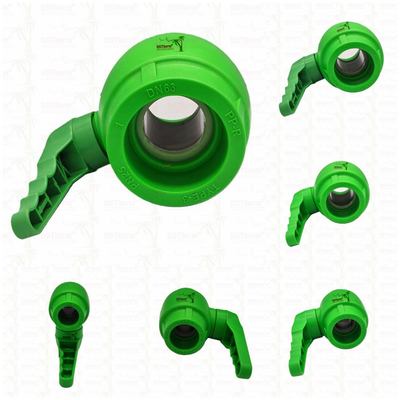 PPR válvula de esferas de plástico com manobra de balanço e manobra de balanço de esferas de latão ergonômica 20-63mm