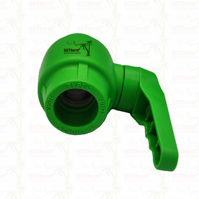 PPR válvula de esferas de plástico com manobra de balanço e manobra de balanço de esferas de latão ergonômica 20-63mm