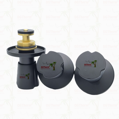 Montura de extensão manual da haste da válvula Cartucho de latão Fuso de latão Parte superior da válvula revestida de preto