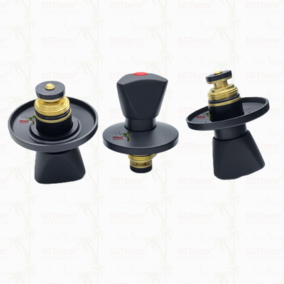 Válvula de paragem de manobra triangular parte superior de latão Cartucho de cobre Cartucho de válvula coberto de preto Cartucho de válvula oculto Cartucho de válvula global