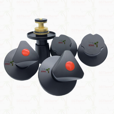 Válvula de paragem de manobra triangular parte superior de latão Cartucho de cobre Cartucho de válvula coberto de preto Cartucho de válvula oculto Cartucho de válvula global