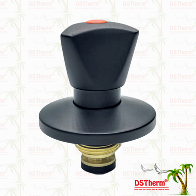 Válvula de paragem de manobra triangular parte superior de latão Cartucho de cobre Cartucho de válvula coberto de preto Cartucho de válvula oculto Cartucho de válvula global