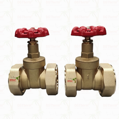 Válvula de porta da União de latão com alça de ferro fundido vermelho de alto fluxo 1/2 "-4" Tamanho personalizado