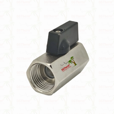 Valva de esferas mini coberta de níquel para sistema de encanamento 1/2' resistência à corrosão eficiência espacial