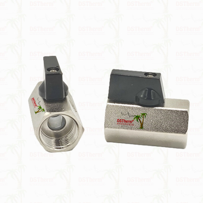 Valva de esferas mini coberta de níquel para sistema de encanamento 1/2' resistência à corrosão eficiência espacial