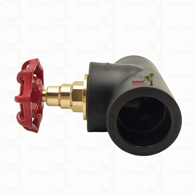 Válvula de parada PPR preta com cartucho de cor cromado / latão certificado ISO 15784 Válvula global 20-110mm