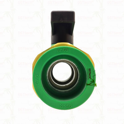 PPR válvula de união de esferas de perfuração completa Ppr válvula de união de esferas dupla 20-63MM instalação exposta
