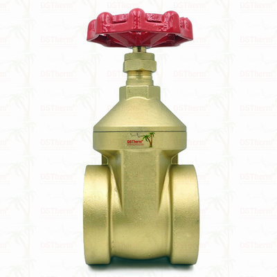 Brass Gate Valve With Red Handle 2 1/2" Customized Size High Pressure Bearing Capacity
