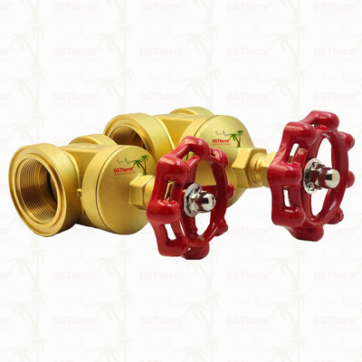 Brass Gate Valve With Red Handle 2" Customized Size High Pressure Bearing Capacity