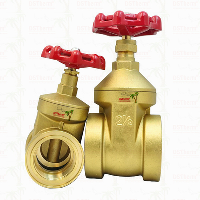 Brass Gate Valve With Red Handle 2" Customized Size High Pressure Bearing Capacity