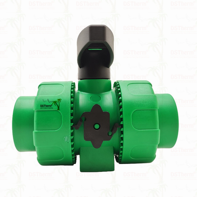 Lock Ball PPR Double Union Ball Valve With Plastic Ball S2.5 20-63MM Customized LOGO