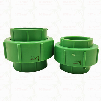 Ppr União de plástico verde para sistema de tubulação resistência química personalizável