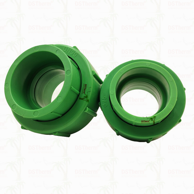 Ppr União de plástico verde para sistema de tubulação resistência química personalizável