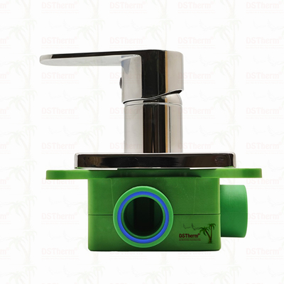 Válvula Misturadora de Chuveiro PPR Cromada de 3 Vias 20mm 25mm