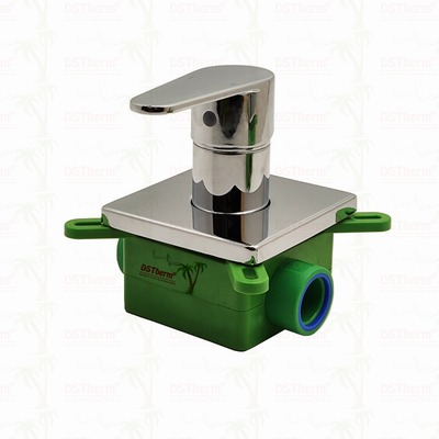 Válvula Misturadora de Chuveiro PPR Cromada de 3 Vias 20mm 25mm