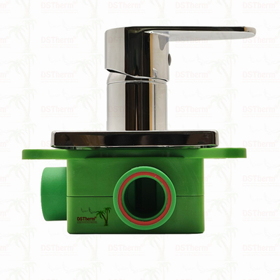Válvula Misturadora de Chuveiro PPR Cromada de 3 Vias 20mm 25mm
