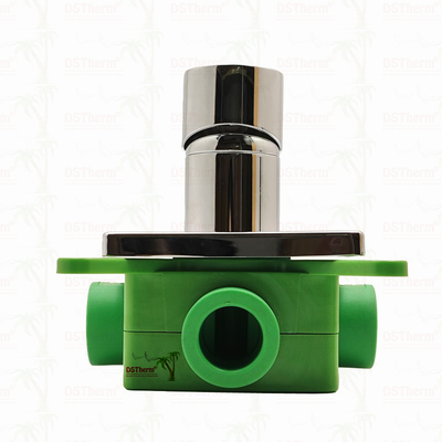 Válvula Misturadora de Chuveiro PPR Cromada de 3 Vias 20mm 25mm