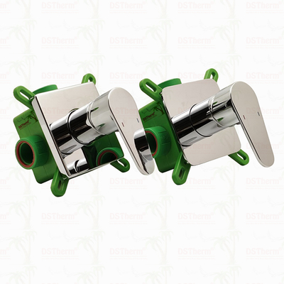 Válvula Misturadora de Chuveiro PPR Cromada de 3 Vias 20mm 25mm