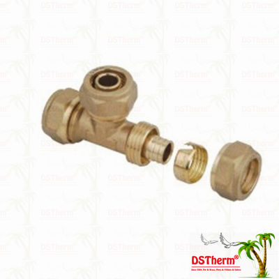 Encaixes de bronze rosqueados iguais cor de bronze Logo Screw Fittings Middle Weight personalizado de Pex do T