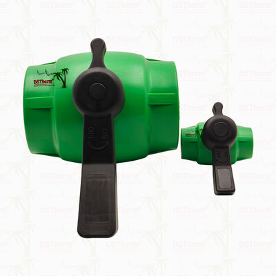 PPR Full Bore Fast Flow Ball Valve com cartucho de latão para tubo PPR 20-63MM personalizável