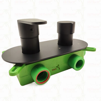 PPR 5 Ways Válvula de chuveiro de misturador prateada para controle de temperatura e fluxo