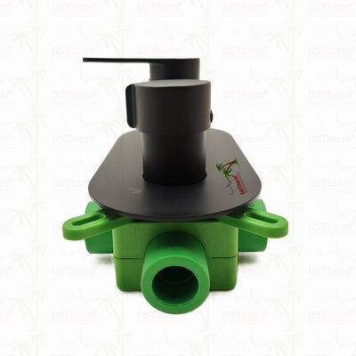 PPR 5 Ways Válvula de chuveiro de misturador prateada para controle de temperatura e fluxo