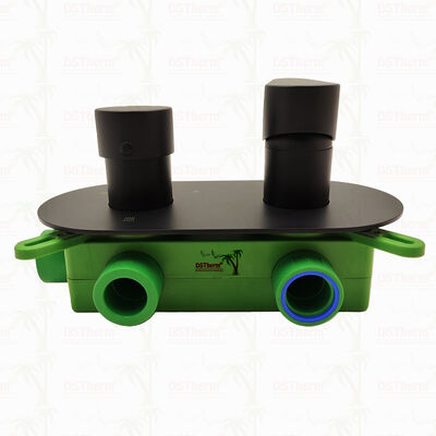 PPR 5 Ways Válvula de chuveiro de misturador prateada para controle de temperatura e fluxo