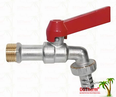 Niquelado Heavy Duty Clássico Directo Alumínio Manuseio Bibcocks Garrafa de água Garrafa de água Garrafa de água 1/2 "