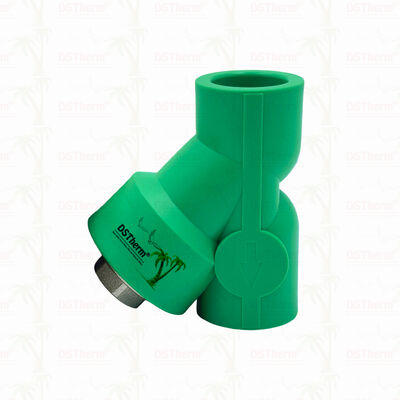 PPR Strainer Valve PN25 Compacta Válvula de filtro em forma de Y 20 ∼32 mm para sistemas de água