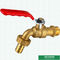 A torneira de bronze folheado a níquel do Bibcock da válvula da torneira de água, o torneira de bronze personalizou Logo Designs