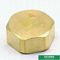 A cor de bronze personalizou Logo Brass Hexagon Cap With que as linhas fêmeas conduzem os encaixes