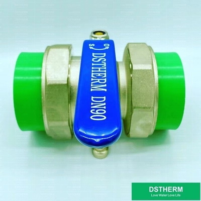 110 mm PPR válvula de bola dupla de união PN25 resistente à corrosão